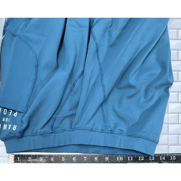 Raw Gear Compression Running Lifting Leggings RG209 By Bradley Martyn Teal Blue - Picture 10 of 13